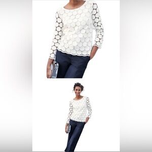 Boden Arabella Cream Lace Top